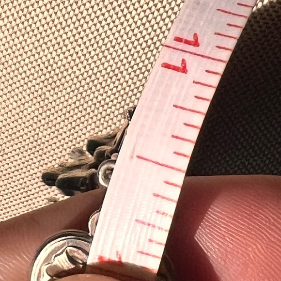 Multiple Charm Heavy Necklace Hallmark 925 Sterling Silver Vintage 19 grams - Picture 3 of 8